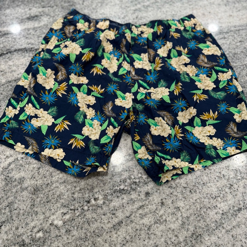 Oxford Blue Tropical Print Shorts